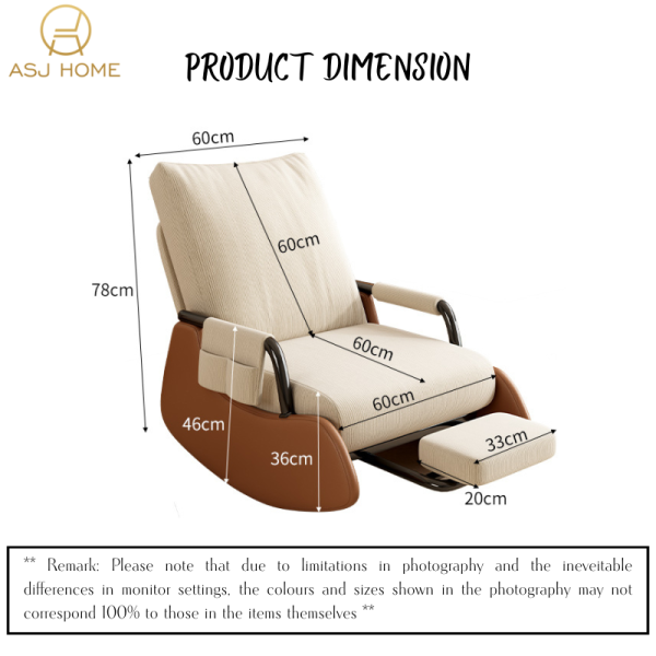 Minimalist Designed Rocking Sofa Chair D2- With Retractable Footrest Design - Image 16