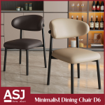 2 IN 1 SET Nordic Minimalist Home Backrest PU Leather Dining Chair / Lounge Chair D6